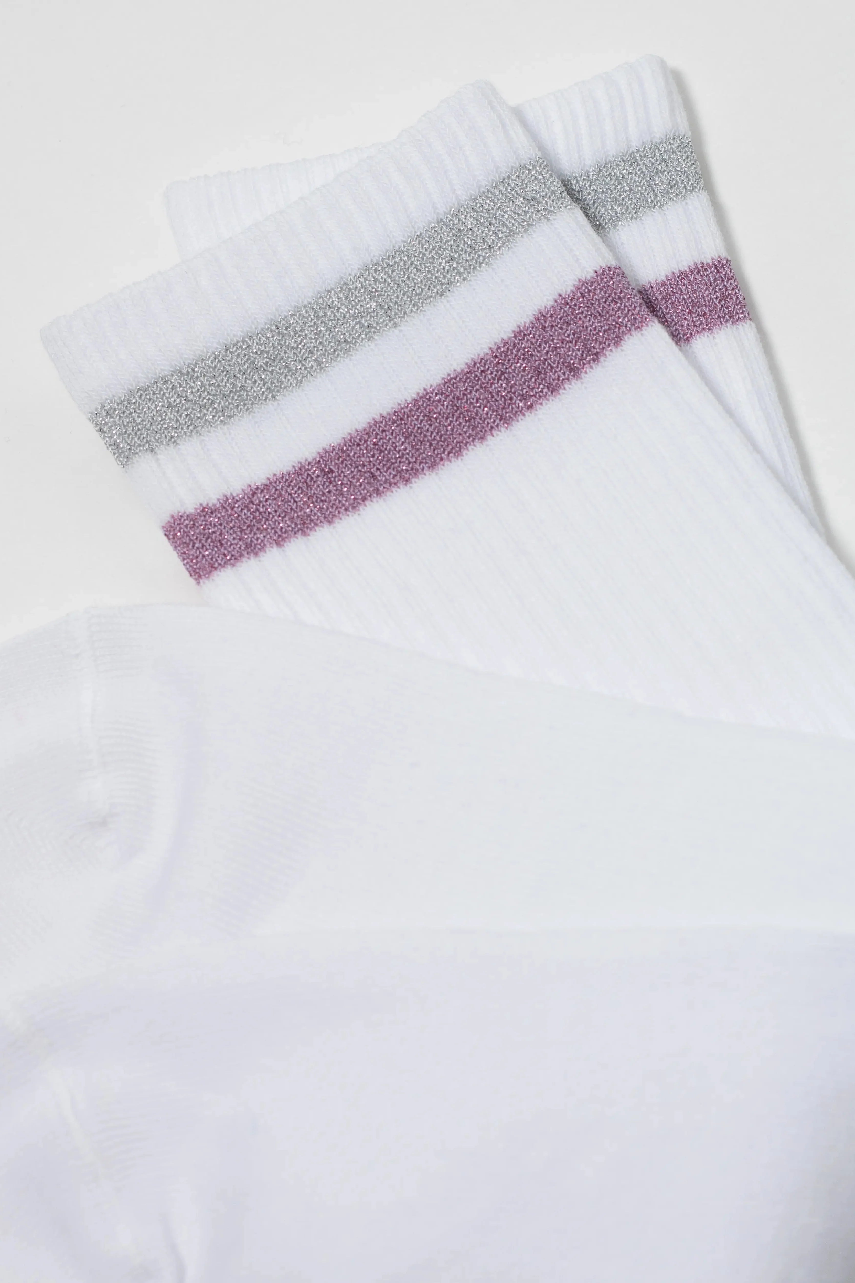 Conte Cotton Long Socks Active 157 | Lurex Stripes