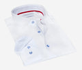Troy Button-Up Shirt with Contrast Details in White | Contemporary Fit (Regular)