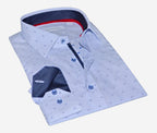 Jordan Button-Up Shirt with Contrast Details Navy Stripe | Contemporary Fit (Regular)