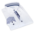 Christopher Button-Up Shirt with Contrast Details White | Contemporary Fit (Regular)