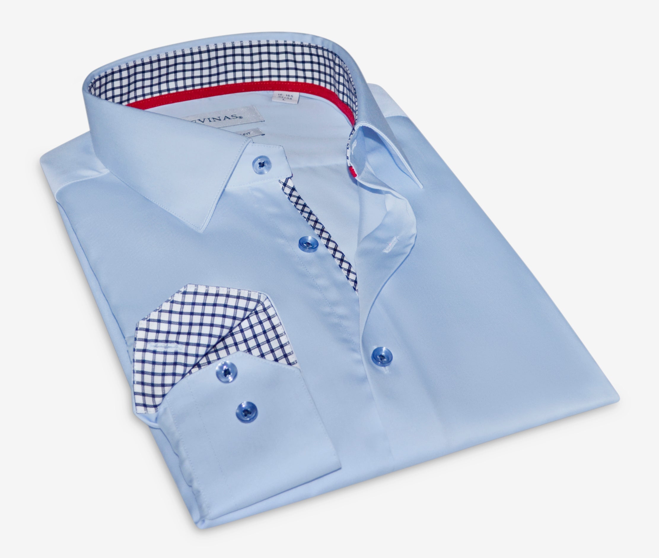 Daniel Button-Up Shirt with Contrast Details Blue | Contemporary Fit (Regular)