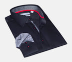 David Button-Up Shirt with Contrast Details Black | Contemporary Fit (Regular)