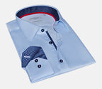 Matthew Button-Up Shirt with Contrast Details Blue | Contemporary Fit (Regular)