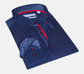 Anthony Button-Up Shirt with Contrast Details Navy | Regular Fit