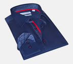 Anthony Button-Up Shirt with Contrast Details Navy | Regular Fit