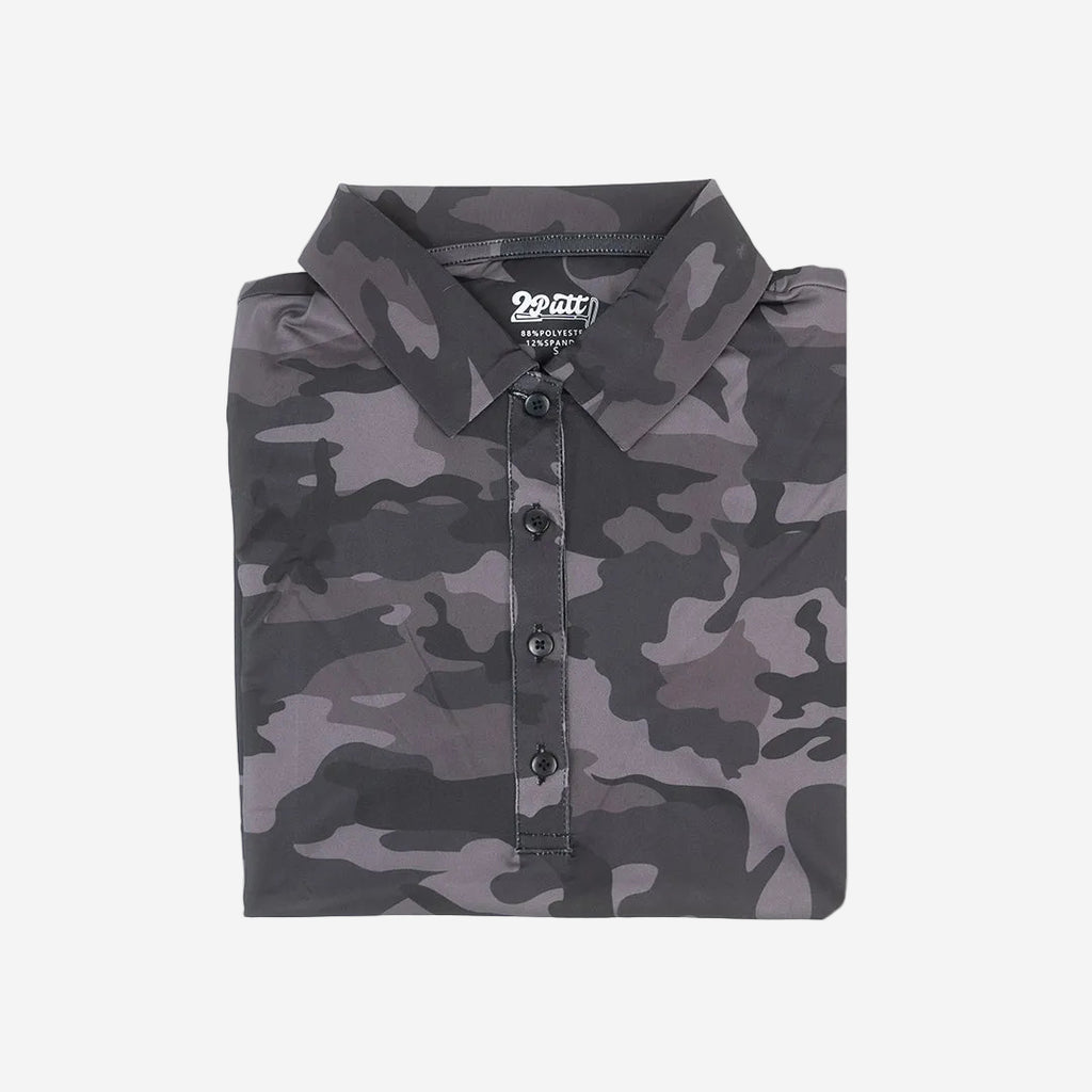 Black Camo Women's Polo (Sleeveless)