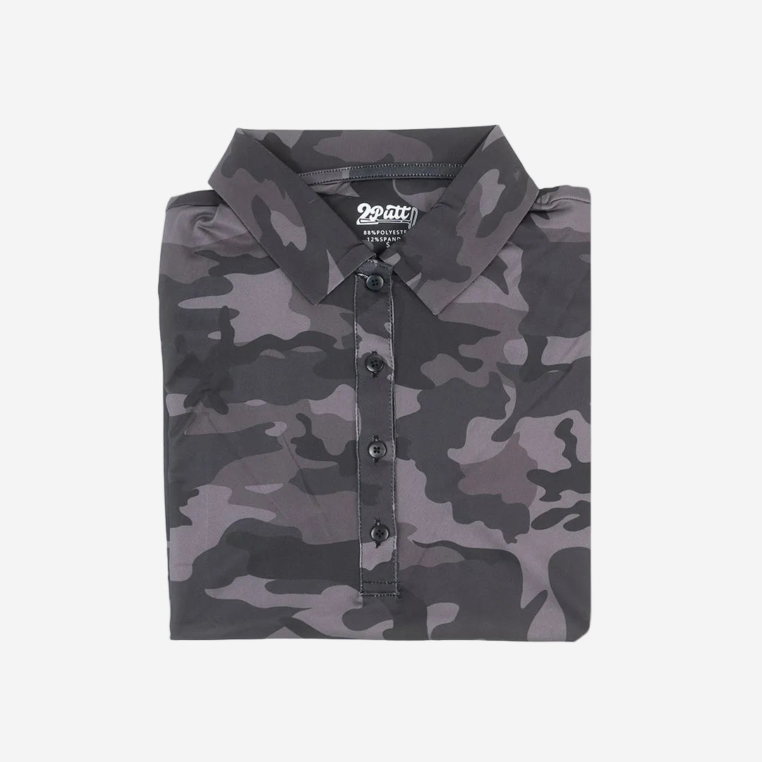 Black Camo Women's Polo (Sleeveless)