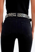 Black Jagged Hem Skinny Stretch Jeans