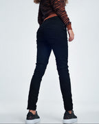 Black Jeans with Button Closure