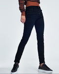 Black Jeans with Button Closure