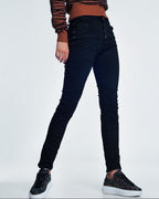 Black Jeans with Button Closure