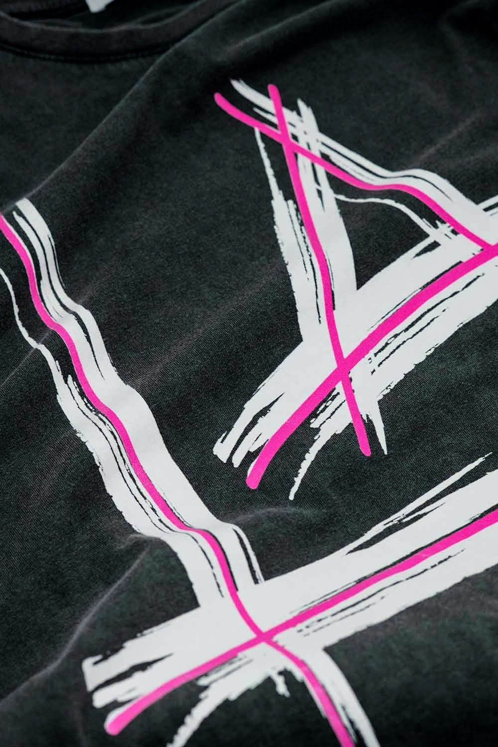 Black Relaxed T-Shirt Printed LA Los Angeles Logo