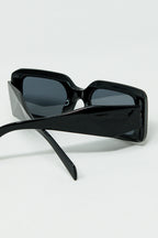 Black Square Sunglasses with Detail on the Side