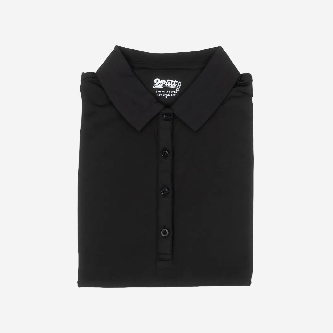 Black Women's Sleeveless Polo