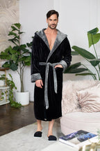 Men’s Robe with Hood Ultra-Soft Plush Comfort for Everyday Use
