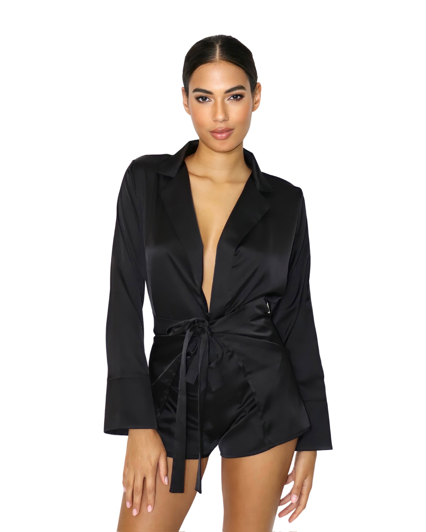 Wrap Short Viscose Satin