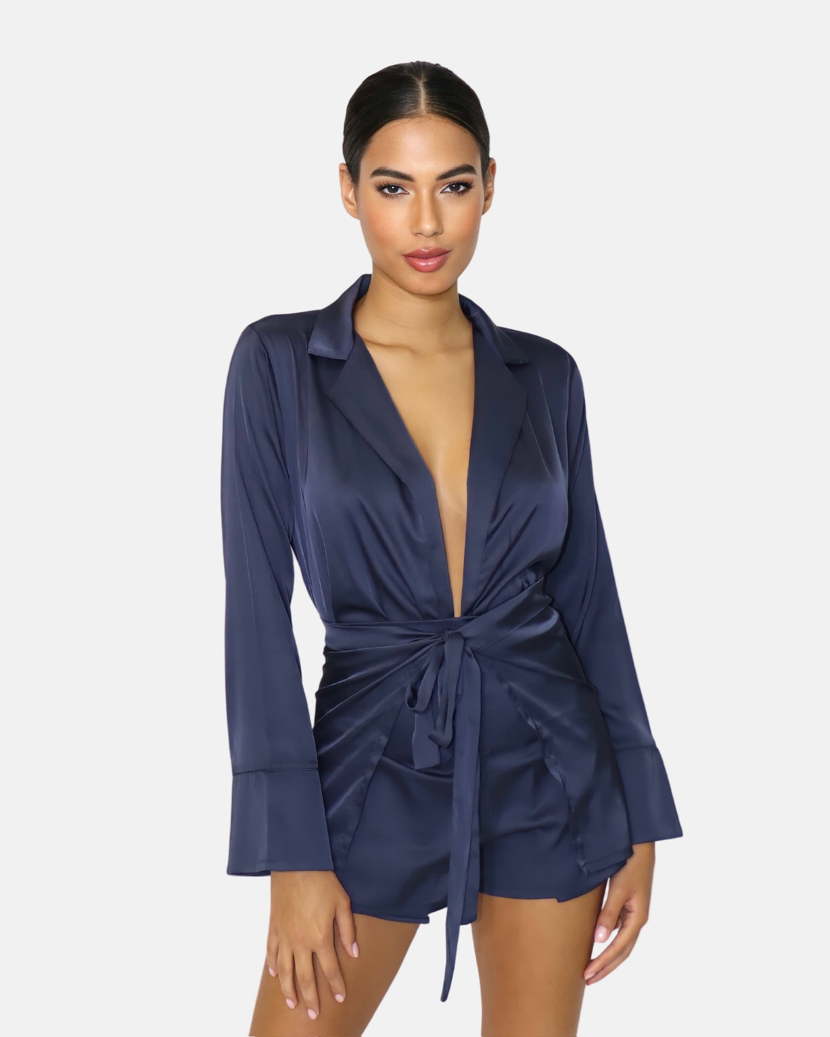 Wrap Short Viscose Satin