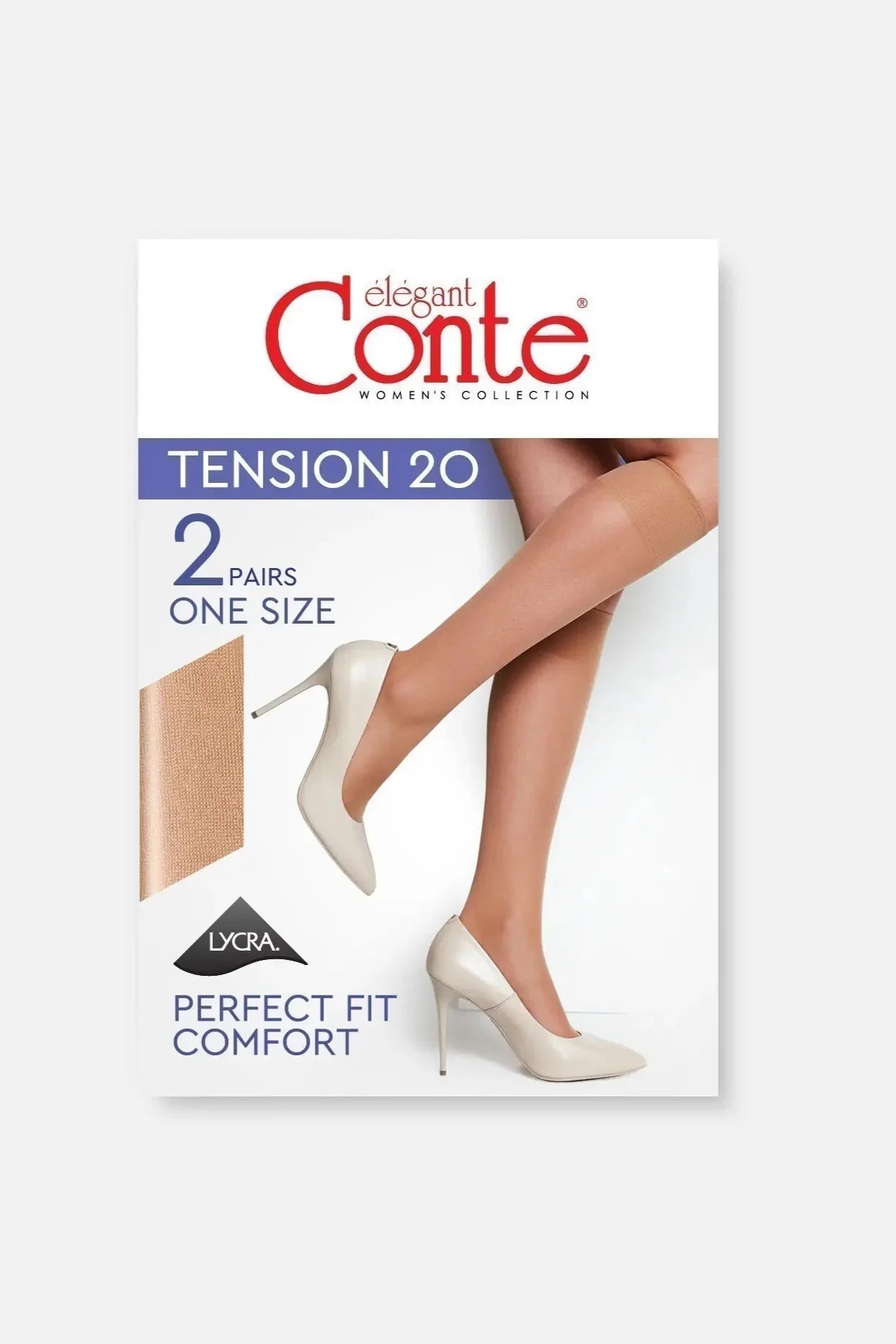 Knee Highs Conte Tension 20 Den | 2 Pairs