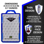 Secure Badge Holder Duolite ® Vertical 2 ID Card Holder Retractable Reel and Lanyard Bundle
