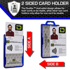 Secure Badge Holder Duolite ® Vertical 2 ID Card Holder Retractable Reel and Lanyard Bundle