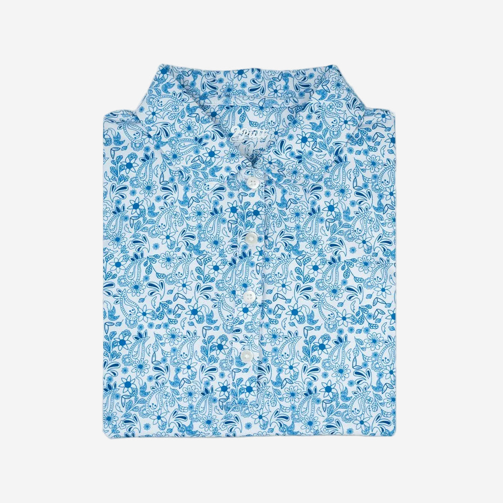 Blue Paisley Women's Polo (Sleeveless)