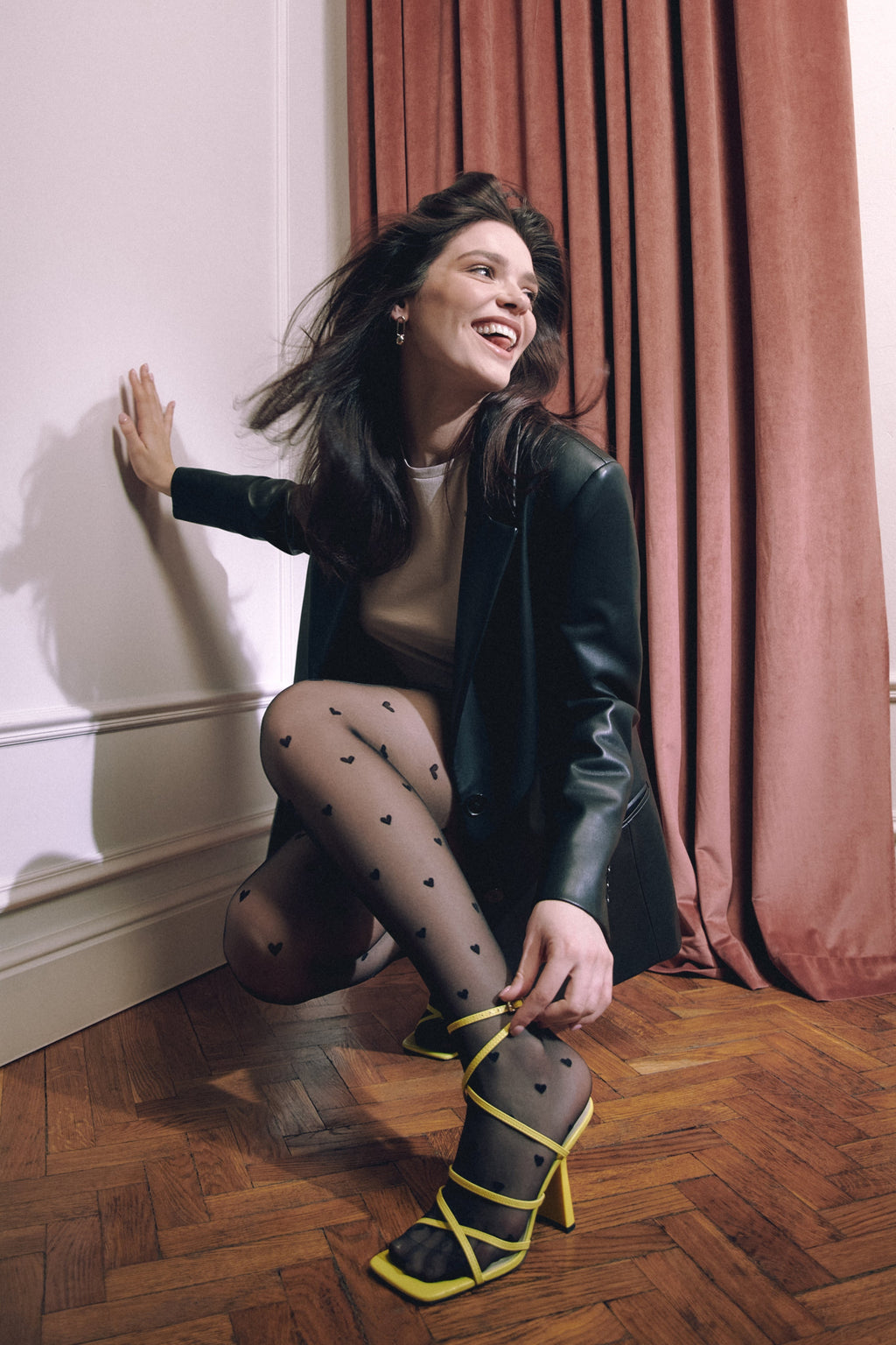 Fantasy Tights Conte Bonheur | Hearts Pattern