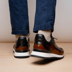 Bravo Hand Finished Trainer | Cognac/Black
