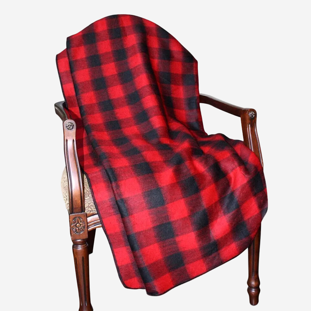 Buffalo Chex Alpaca Bed Blanket or Alpaca Throw