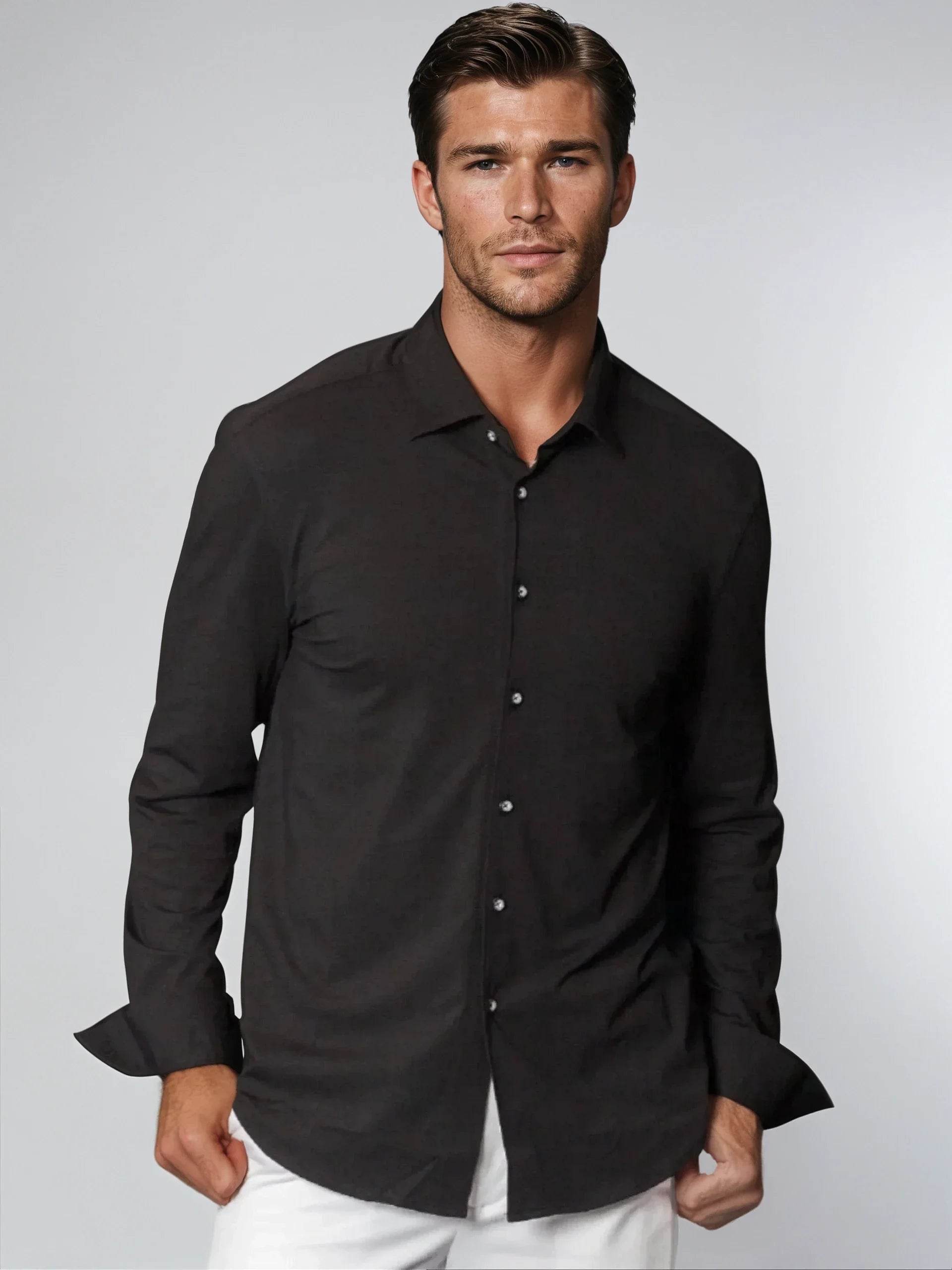 Cinqo 'Single Shot' Long Sleeve Shirt | Black