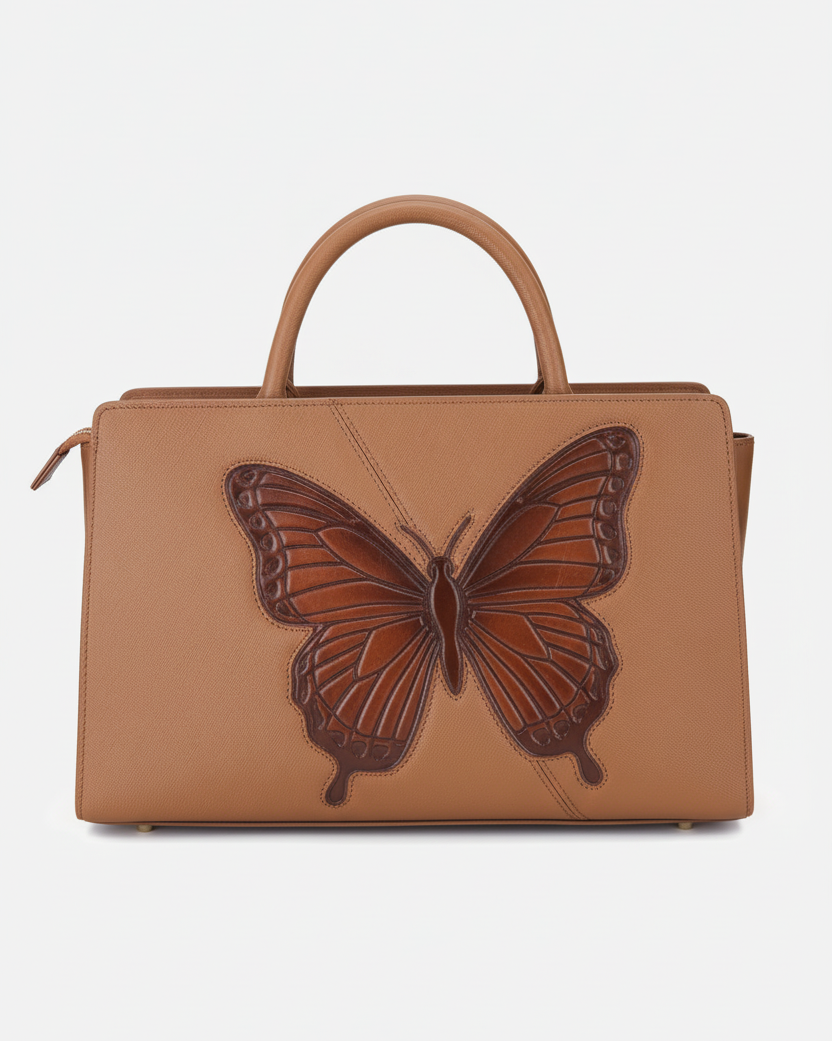 Butterfly Brown Satchel