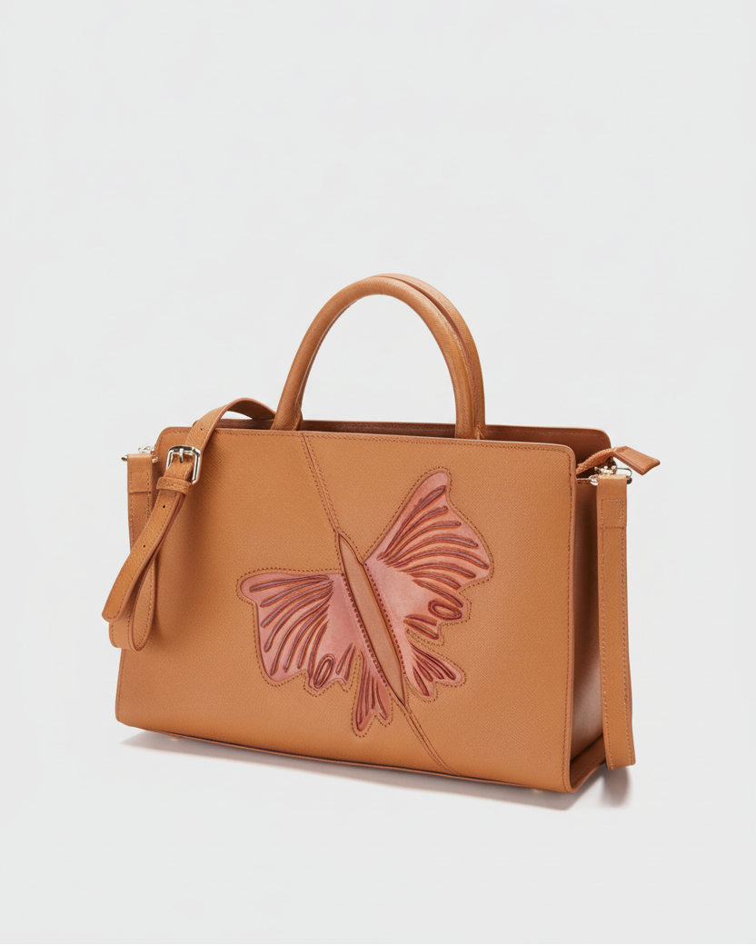 Butterfly Brown Satchel
