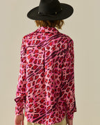 Buttoned Shirt in Fuchsia Leopard Print