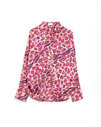 Buttoned Shirt in Fuchsia Leopard Print