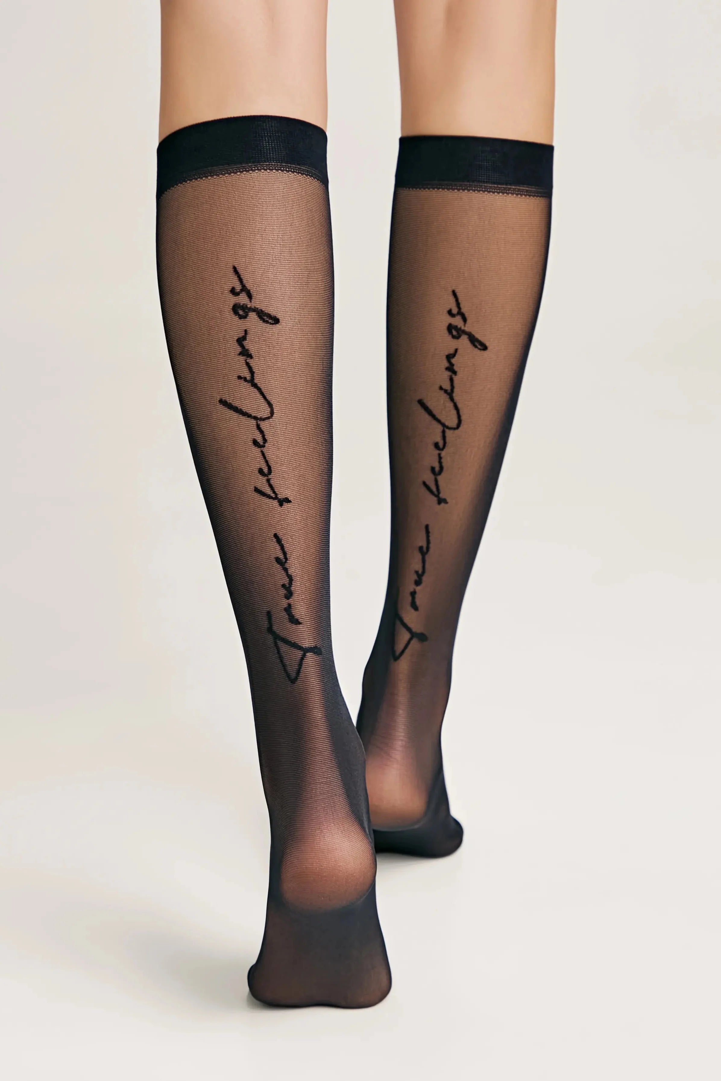 Fantasy Knee Highs Conte True Love with Elastic Band and Printed Design