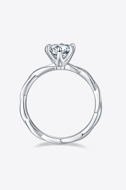 Sterling Silver 1 Ct Moissanite Solitaire Ring