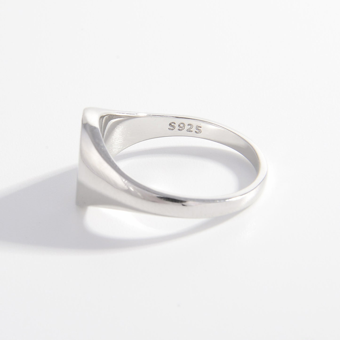 Engraved 925 Sterling Silver Signet Ring