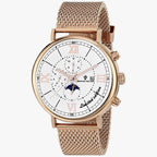 Christian Van Sant Men's Somptueuse LTD Watch | SS Gold + White Dial