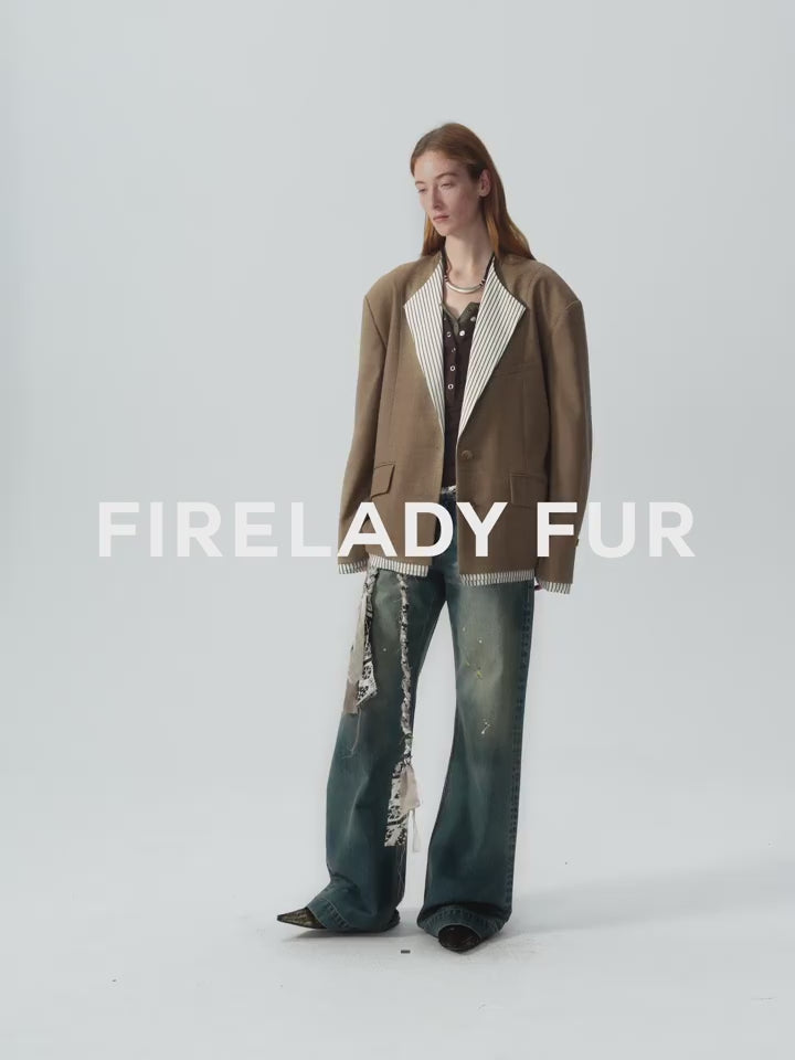‘London Diary’ Old Money Style Contrasting Lapel Wool Blazer