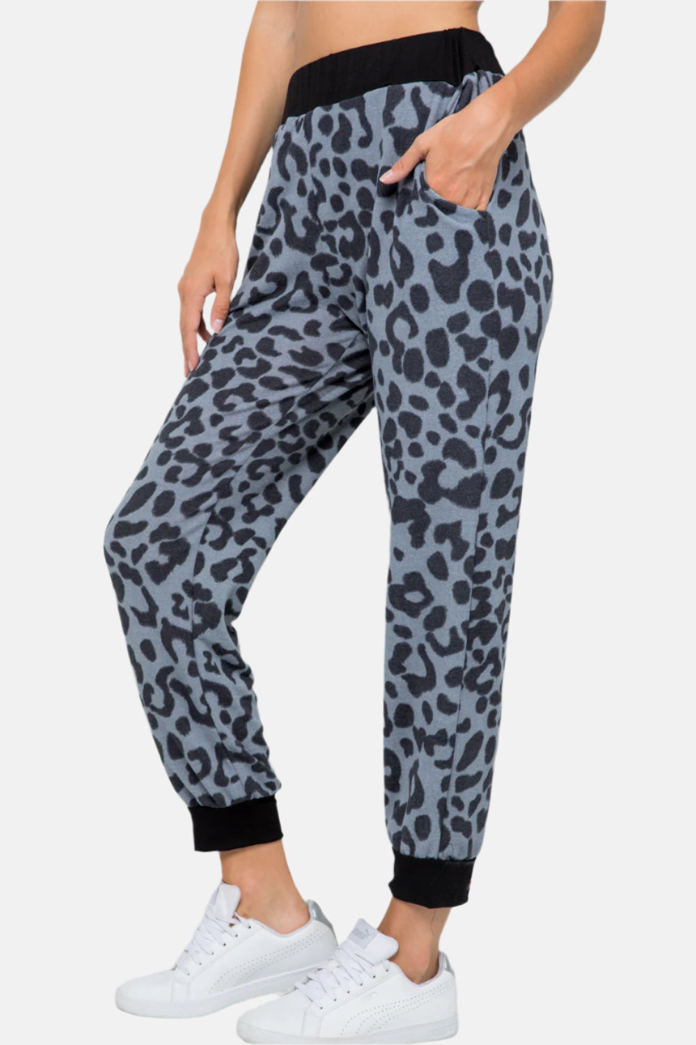 Leopard Contrast Sweatpants