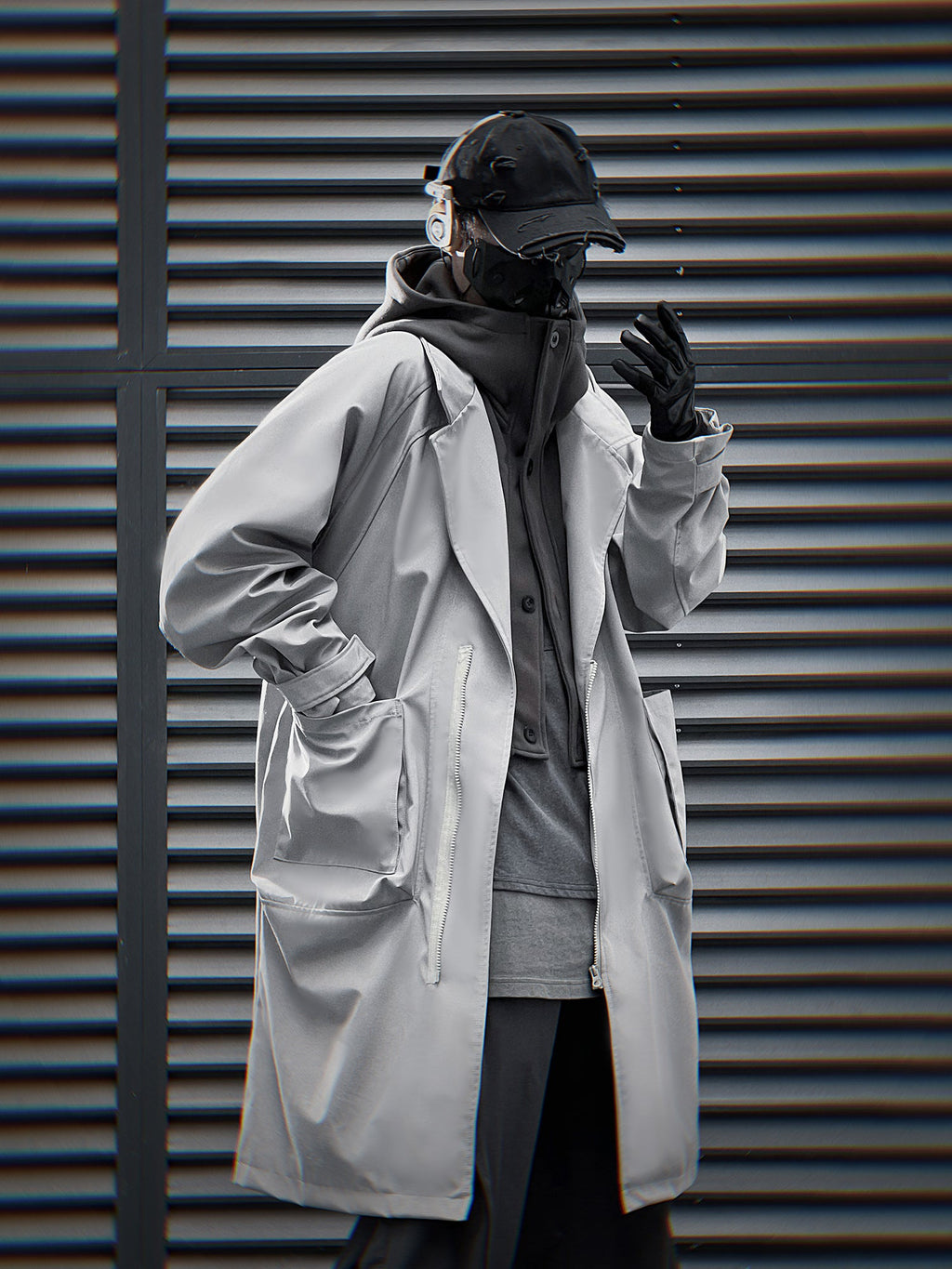 Grey Urban Trench Coat | HiJ36