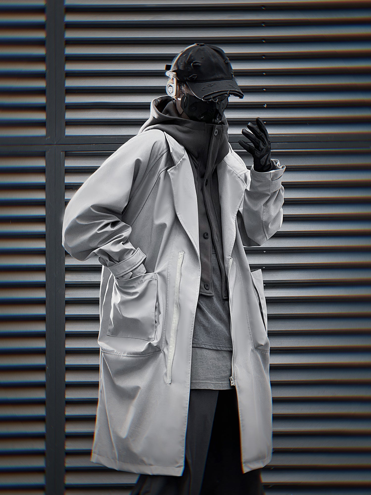 Grey Urban Trench Coat | HiJ36