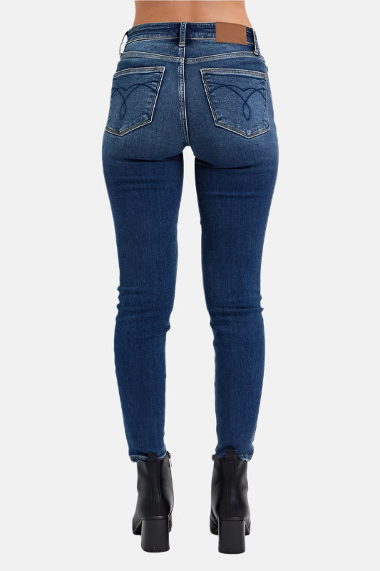 Mid-Rise Waist Skinny Jeans with Thermal Lining