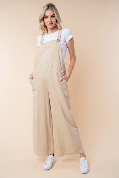 Wide Leg Cotton Jumpsuit