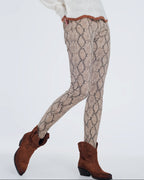 Camel Coloured Pants with Snake Pattern