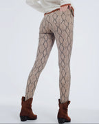 Camel Coloured Pants with Snake Pattern
