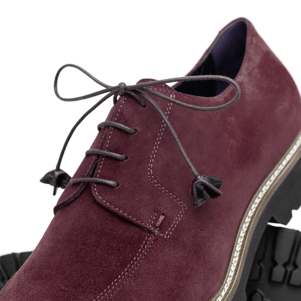 CAMPO Sueded Goatskin Lace-Up | Bordeaux