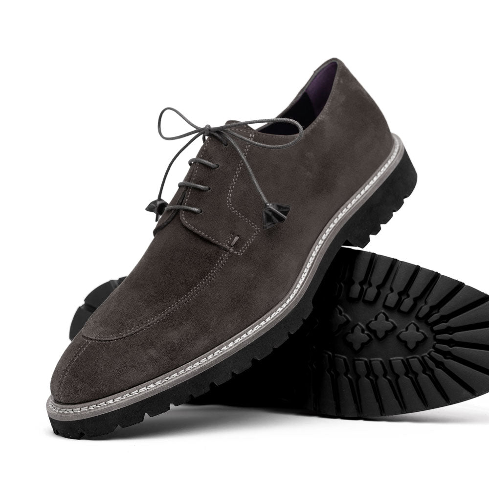 CAMPO Sueded Goatskin Lace-Up | Grey