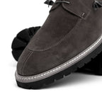 CAMPO Sueded Goatskin Lace-Up | Grey