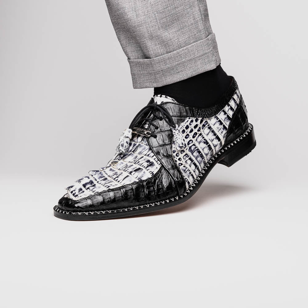 Caribe Derby Shoe | Newspaper & Black