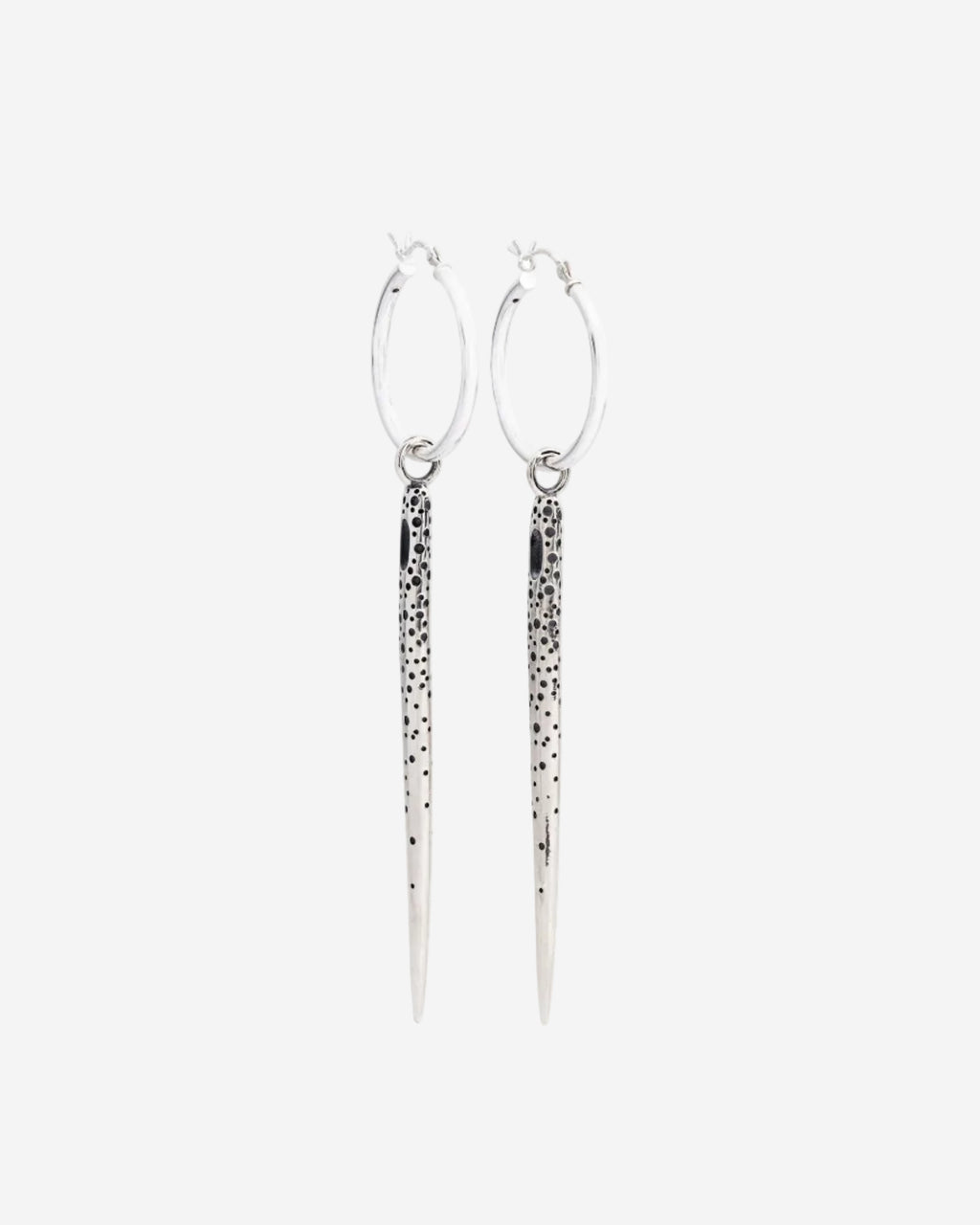 Carmen Shiny Needle Hoop Earrings